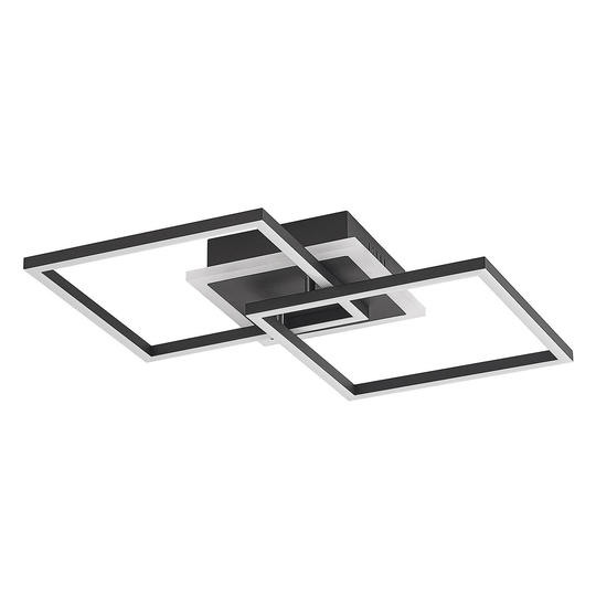 Lindby-LED-kattovalaisin Fjardo CCT neliö, musta