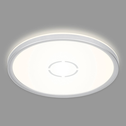 LED-kattovalaisin Free, Ø 29 cm, hopea