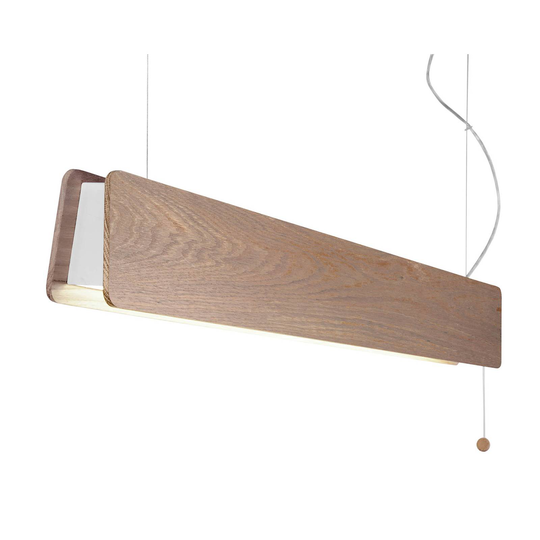 Oslo-LED-riippuvalaisin leveys 98 cm, vaalea tammi