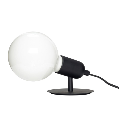 Table lamp w/bulb, metal, black (Musta)