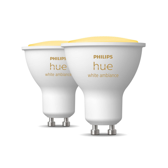 Philips Hue White Ambiance 4,3 W GU10 LED, 2 kpl
