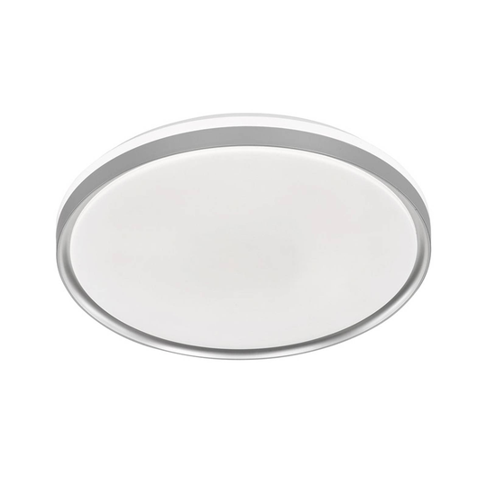 LED-kattovalaisin Jaso BS, Ø 39 cm, hopea