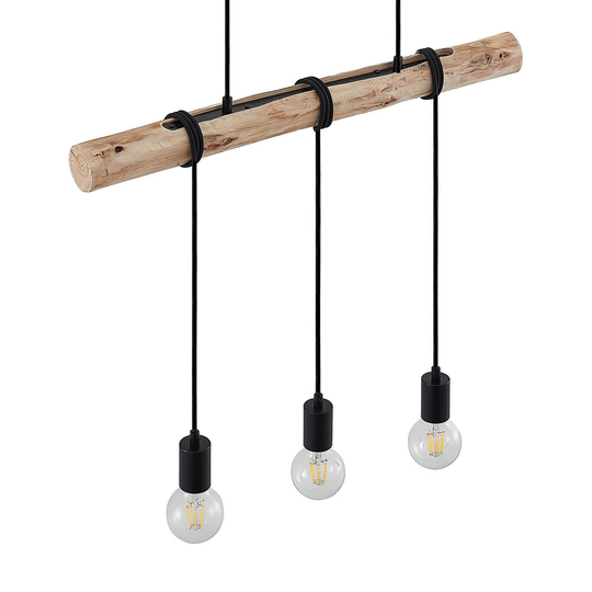 Lindby Ferris -riippuvalo, puuta, 3-lamppuinen