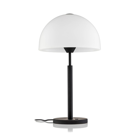 Rothfels Laurena -LED-pöytälamppu lasia, musta