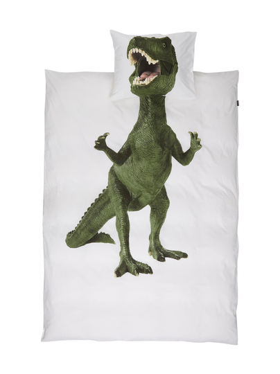 Dino-pussilakanasetti 150 x 210 + 50 x 60 cm