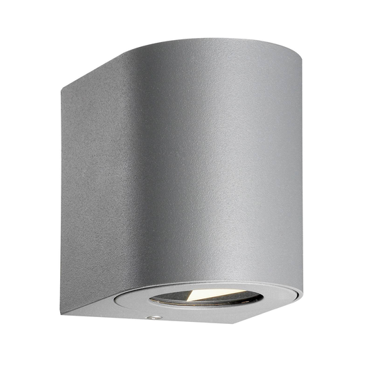 LED-ulkoseinävalaisin Canto 2, 10 cm, harmaa