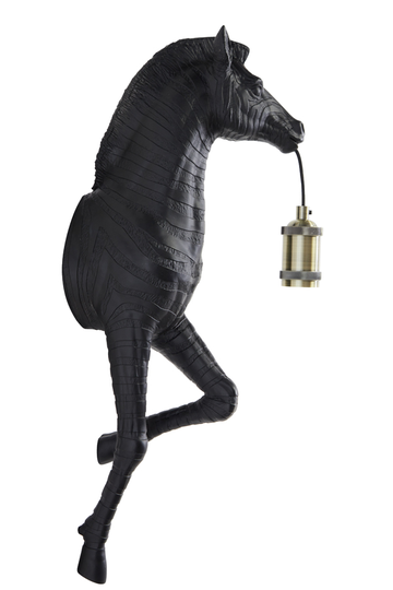 Zebra wall lamp (Musta)