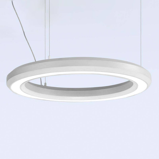 LED-riippuvalaisin Materica ala, Ø 60 cm valkoinen