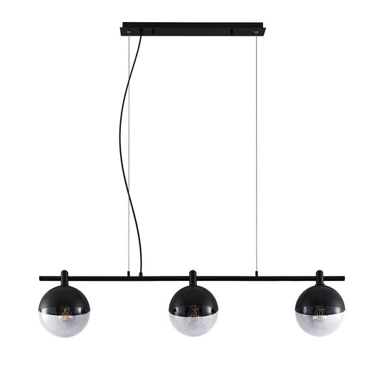 Lucande Dustian -riippuvalo, 3-lamp., 124 cm