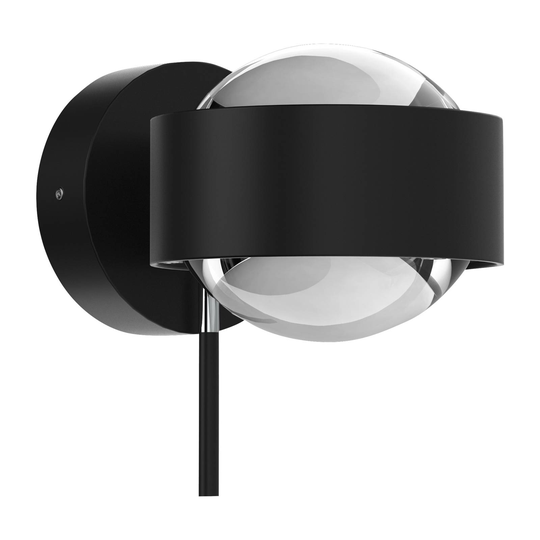 Puk Mini Wall+ LED kirkas linssi, mattamusta/kromi