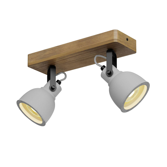Lindby Mitis LED-kattovalaisin, mänty 2-lamppuinen