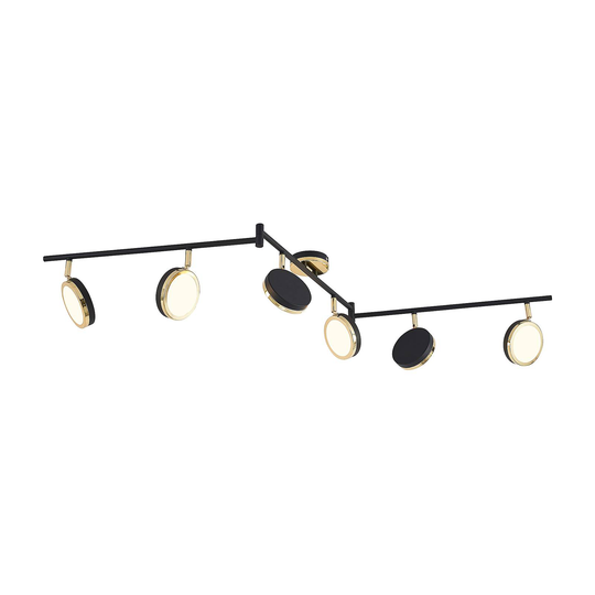 Lindby Alsani -LED-kattokohdevalo 6-lamppuinen
