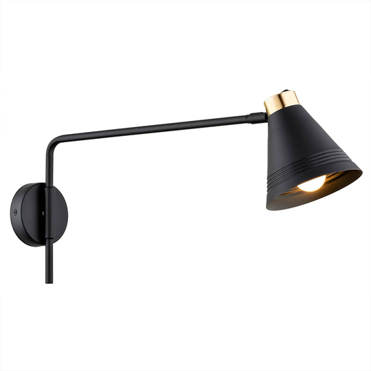 Avenidos-seinävalaisin, ulottuma 57 cm, musta