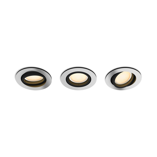Philips Hue Milliskin LED-uppovalo 3x pyöreä alum.