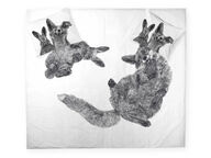 Finlayson Villipedot Parivuoteen pussilakanasetti 240 x 210 cm, musta/valkoinen