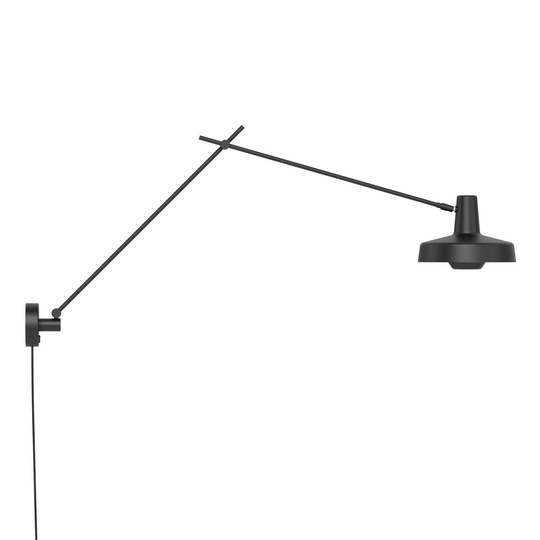 GRUPA Arigato-seinälamppu 1 lamppu 110cm 23cm must