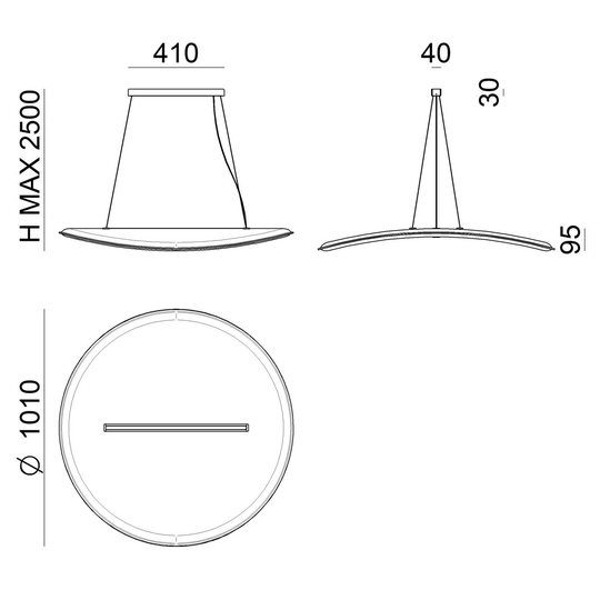 LED-riippuvalaisin Derby darklight ruskea