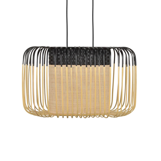 Forestier Bamboo oval S -riippuvalo musta/natur