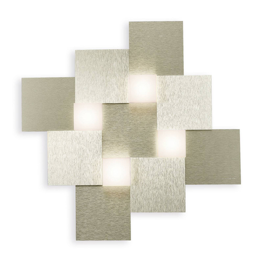 GROSSMANN Creo -seinävalaisin 4-lamppuinen 44x44cm