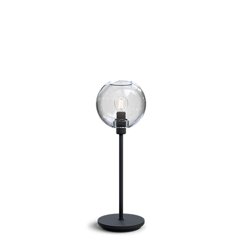Table lamp Gloria black structure / clear glass (Musta)