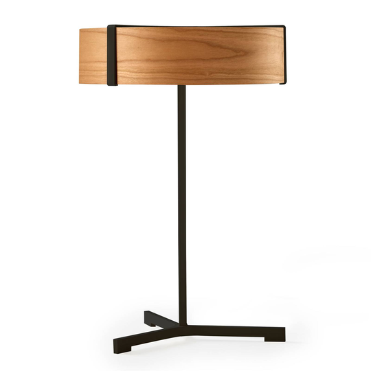 LZF Thesis -LED-pöytälamppu, musta/kirsikkapuu