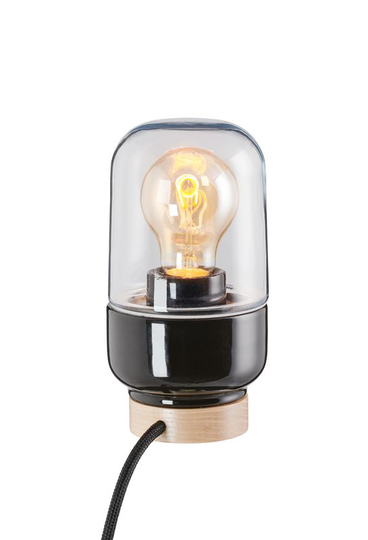 Ohm table lamp 19cm (clear glass) (Musta)