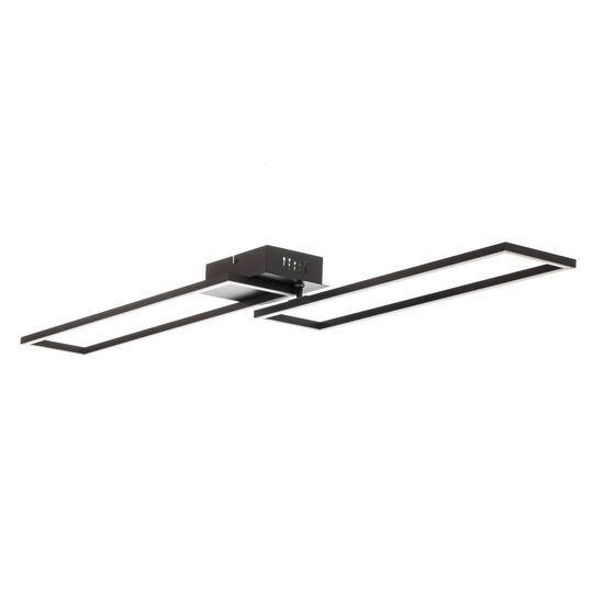 LED-kattovalaisin Frame, kaukosäädin, musta
