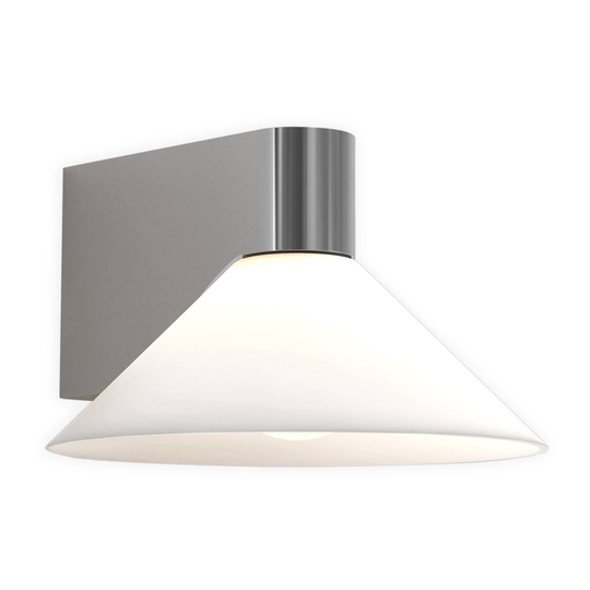 Astro Conic -seinälamppu IP44, kromi/valkoinen