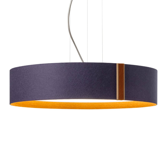 LED-riippuvalaisin LARAfelt, Ø 55cm, indigo/kaneli