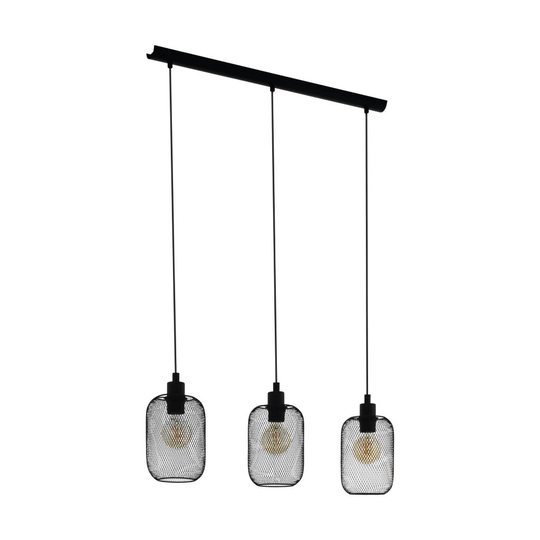 Wrington Ceiling Lamp 3L (Musta)