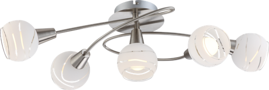 Ceiling light metal nickel matt, 5Xe14 ceiling (Valkoinen)