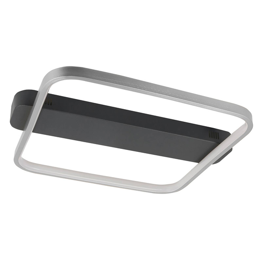 Ascona-LED-kattovalaisin, musta/nikkeli, 28 W