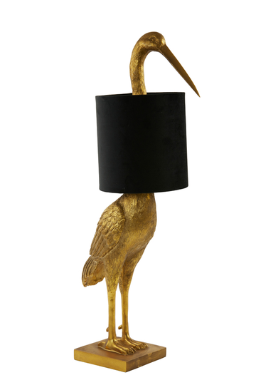 Table lamp 33x30x76,5 cm CRANE antique bronze+velvet black (Kulta)