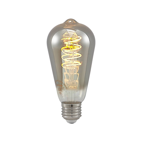 Lucande-LED-lamppu E27 ST64 4W 2200K titaani