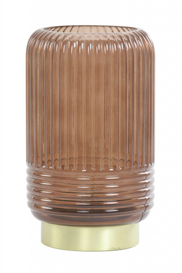 Table lamp LED Ø16x27,5 cm LIPA glass dark brown (Ruskea)