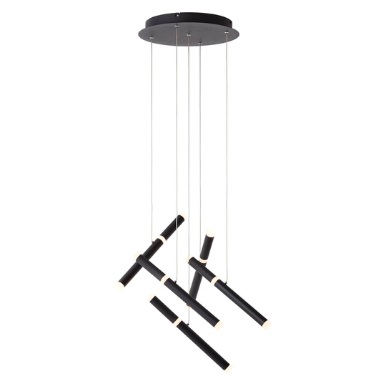 Lagano-LED-riippuvalaisin pyöreä, 5-lamppuinen
