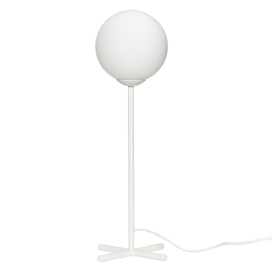 Table lamp w/bulb, metal, white/opal (Valkoinen)