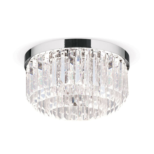 LED-kattovalaisin Prism, kromi, Ø 35 cm