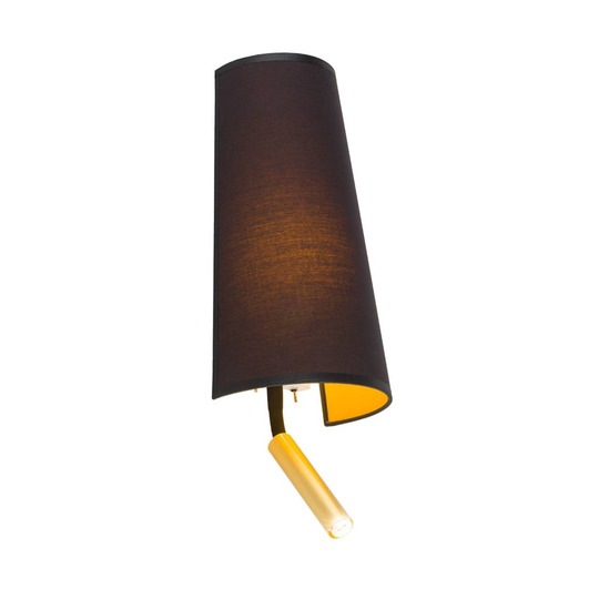 Faro-seinävalaisin lukuvalolla musta/kulta