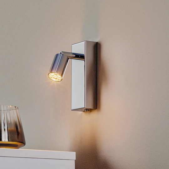 6,5 W LED-seinäspotti Karen kiillotettua kromia