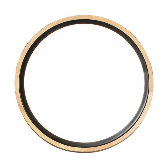 Solstar-LED-kattovalaisin, puukoristelu, Ø 30,7 cm
