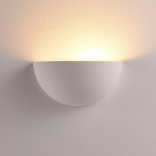 Lindby Narin-LED-seinävalonheitin kipsi puolipallo