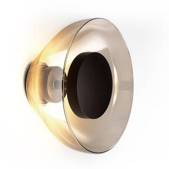 MARSET Aura -LED-seinävalo Ø 18 cm, savunharmaa