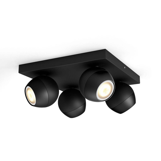 Philips Hue Buckram 4-lamppuinen, musta