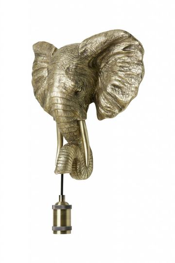 Wall lamp 35x13x36 cm ELEPHANT light gold (Kulta)