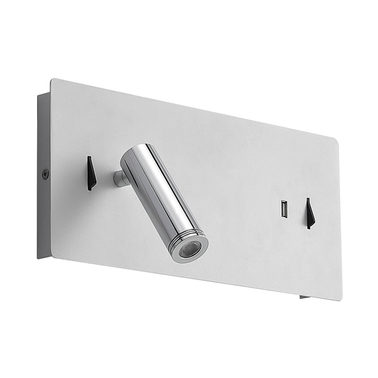 Lucande Kimo -LED-seinävalaisin, USB-liitäntä