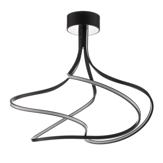 LED-kattolamppu Lungo musta, korkeus 42 cm