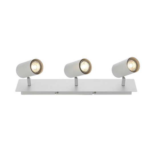 Lindby Joffrey -kattokohdevalo, 3-lamp., valkoinen