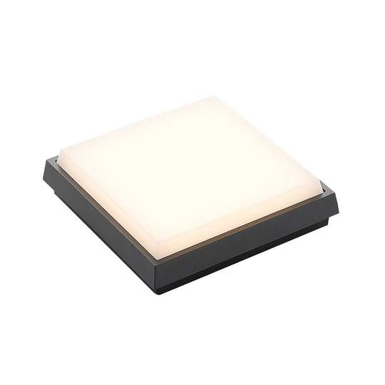 Lucande Amra -LED-ulkokattovalo, kulmikas 17,5 cm