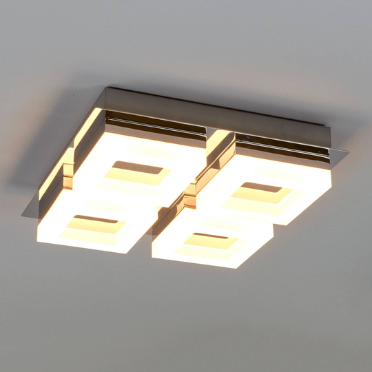 Nelilamppuinen LED-kylpyhuonekattovalaisin Marija